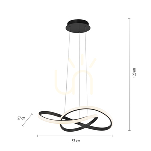 MARIA Pendelleuchte 15402-18 Schwarz 1xLED small 7