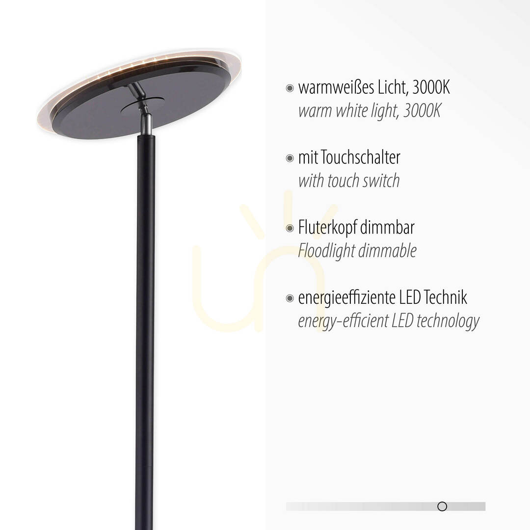 Anzeige HANS Stehleuchte 11729-18 Schwarz 1xLED HANS Stehleuchte 11729-18 Schwarz 1xLED
