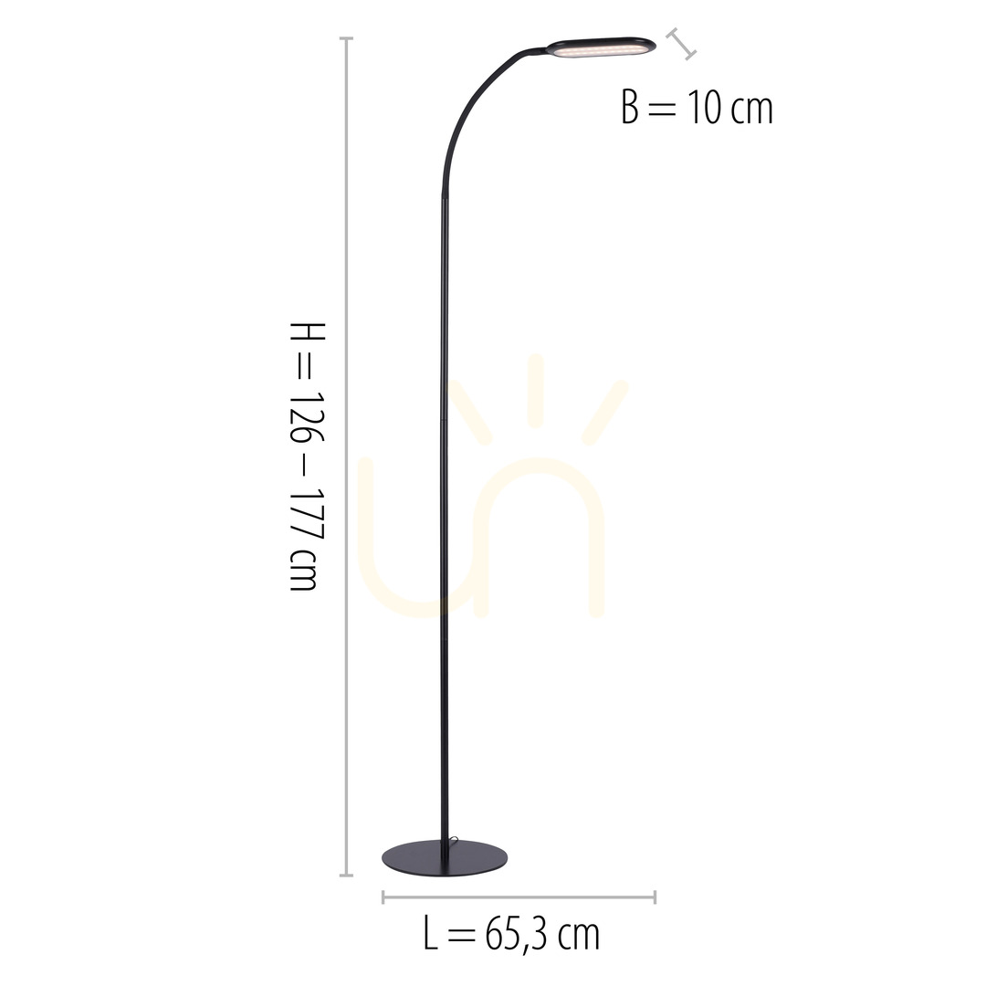 Vorschau KELLY Stehleuchte 14406-18 Schwarz 1xLED KELLY Stehleuchte 14406-18 Schwarz 1xLED