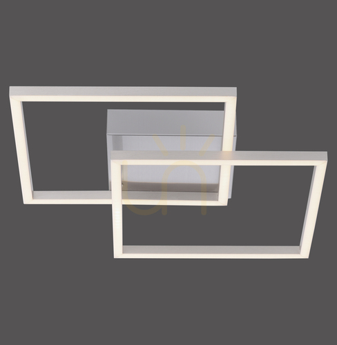 Prüfen Plafond IVEN 14002-55 Silber 2xLED