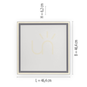 Plafond EDGING 14851-16 Weiß 1xLED small 7