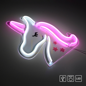 LED-Wandleuchte Paul Neuhaus NEON-UNICORN 85025-70 – Einhorn, rosa-weiß, 33 cm small 10
