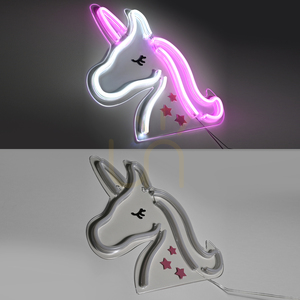 LED-Wandleuchte Paul Neuhaus NEON-UNICORN 85025-70 – Einhorn, rosa-weiß, 33 cm small 11