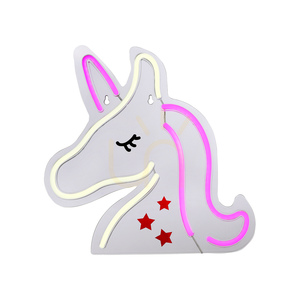 LED-Wandleuchte Paul Neuhaus NEON-UNICORN 85025-70 – Einhorn, rosa-weiß, 33 cm small 12