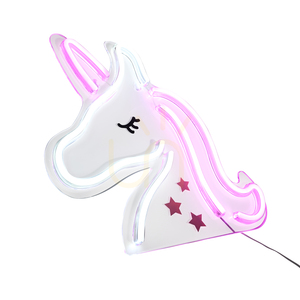 LED-Wandleuchte Paul Neuhaus NEON-UNICORN 85025-70 – Einhorn, rosa-weiß, 33 cm small 6