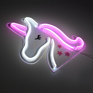 LED-Wandleuchte Paul Neuhaus NEON-UNICORN 85025-70 – Einhorn, rosa-weiß, 33 cm small 9