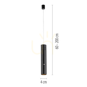 ATTACH Pendelleuchte 18281-18 Schwarz 1xLED small 8