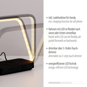 OMARI Tischleuchte 11019-18 Schwarz 1xLED small 3
