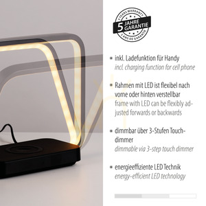 OMARI Tischleuchte 11019-18 Schwarz 1xLED small 4