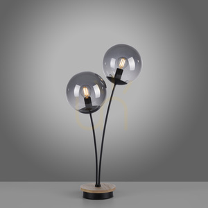 GREEN WIDOW Tischlampe 11390-79 Schwarz 2xE14. small 4