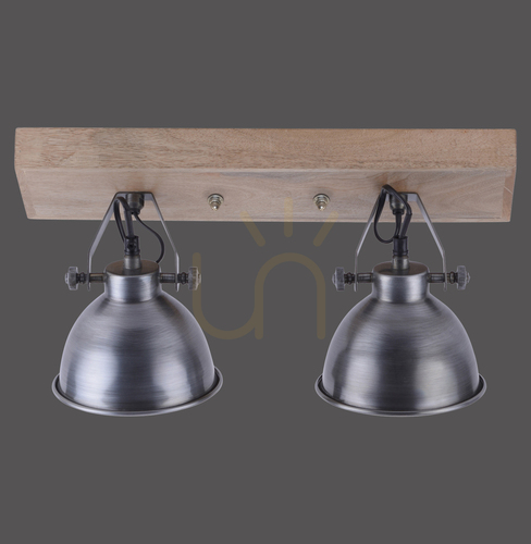 Prüfen Plafond SAMIA 11982-77 Silber 2xE14
