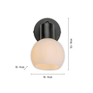 Wandleuchte LOKI 12150-18 Schwarz 1xE14 small 8