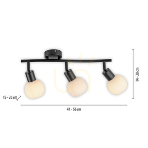Plafond LOKI 12152-18 Schwarz 3xE14 8 Plafond LOKI 12152-18 Schwarz 3xE14 small 8