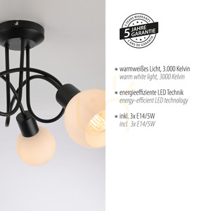 Plafond LOKI 12153-18 Schwarz 3xE14 small 4