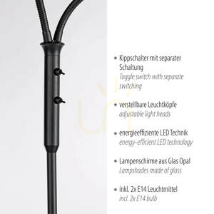 LOKI Stehleuchte 12158-18 Schwarz 2xE14 3 LOKI Stehleuchte 12158-18 Schwarz 2xE14 small 3