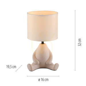 TED Tischleuchte 14190-39 Beige 1xE27 small 8