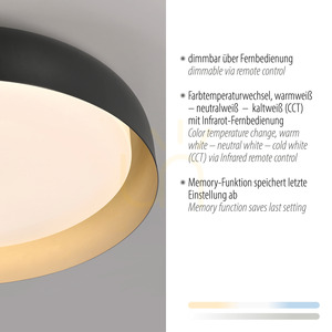 Plafond OSKO 14216-18 Schwarz 1xLED small 3