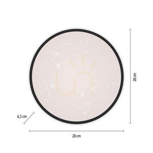 Plafond KYLE14293-18 Schwarz 1xLED small 8