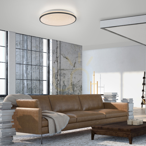Prüfen JUST LIGHT KYLE 14294-18 LED-Deckenleuchte schwarz Ø38 cm, Switchmo