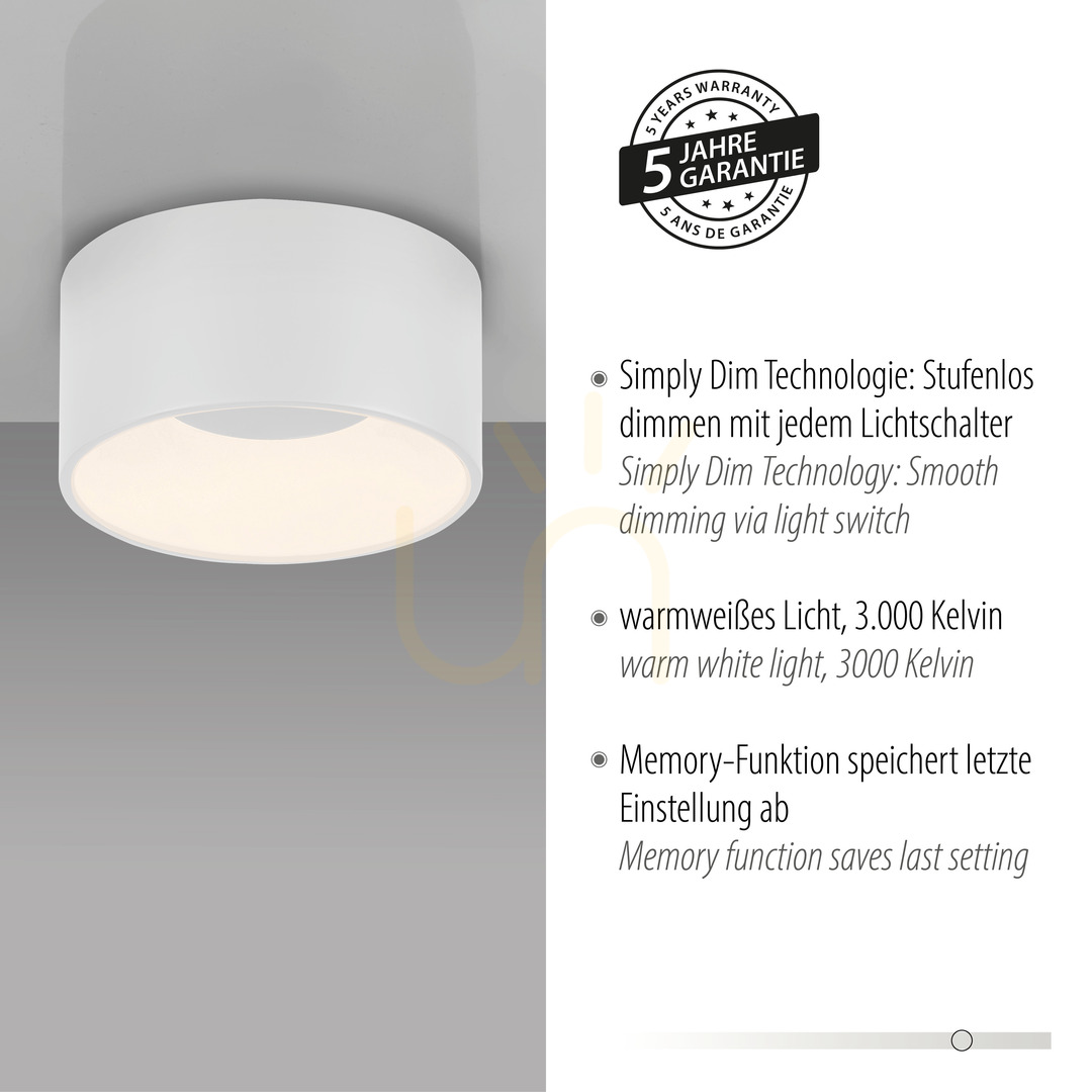 Zeige TANIKA Plafond 14325-16 Weiß 1xLED TANIKA Plafond 14325-16 Weiß 1xLED