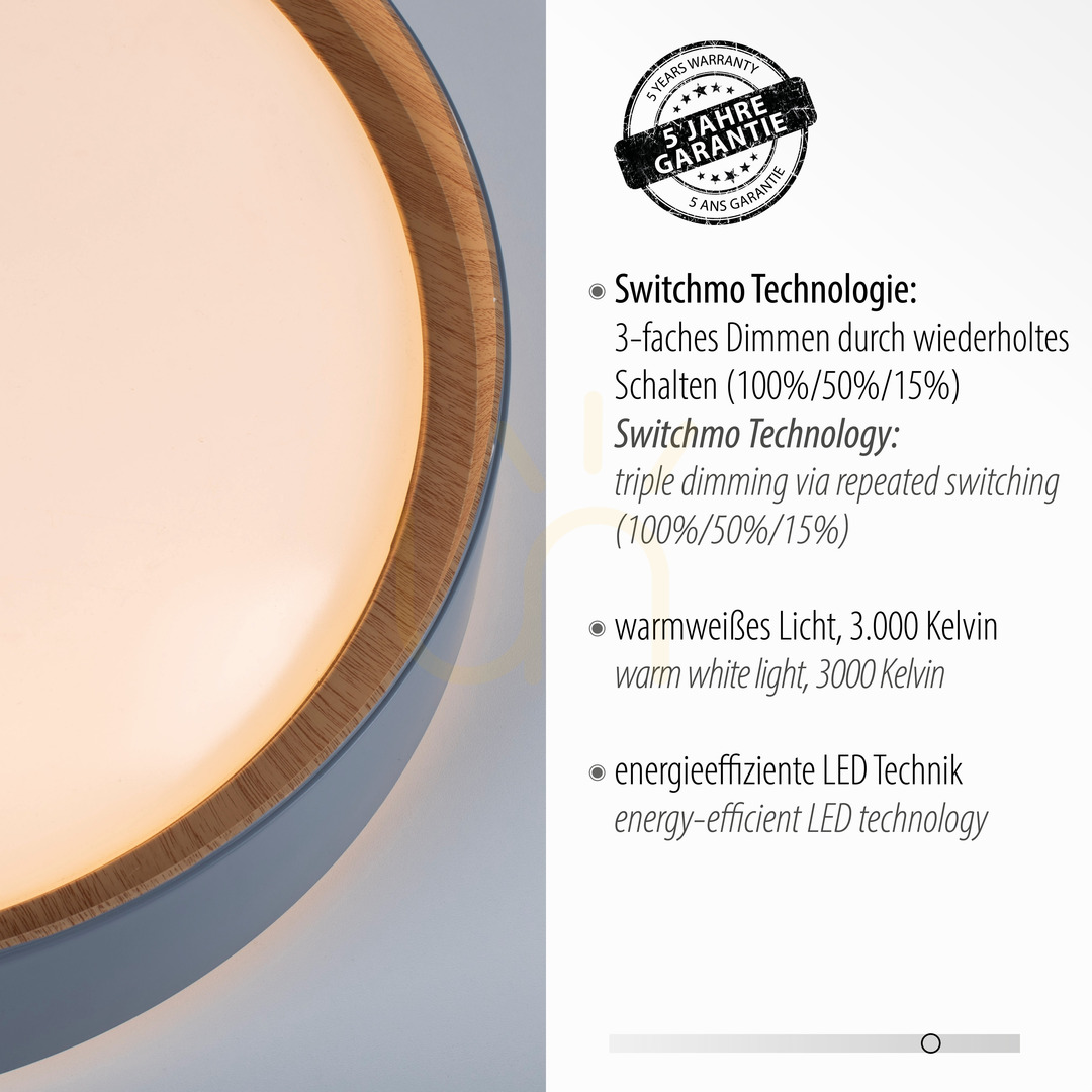 Anzeige Plafond EMILIA 14347-15 Grau 1xLED Plafond EMILIA 14347-15 Grau 1xLED