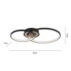 ASMINA Plafond 14540-18 Schwarz 3xLED 8 ASMINA Plafond 14540-18 Schwarz 3xLED small 8
