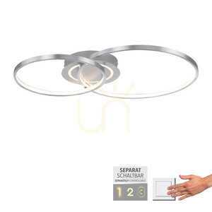 ASMINA Plafond 14540-95 Silber 3xLED small 1