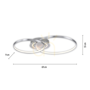 ASMINA Plafond 14540-95 Silber 3xLED small 8