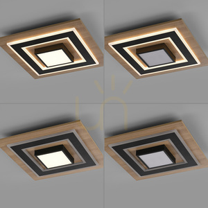 Zuma Line TOLA 14563-18 Deckenleuchte schwarz/Holz LED 30 W small 12