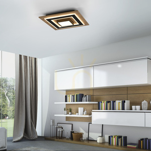 Zuma Line TOLA 14563-18 Deckenleuchte schwarz/Holz LED 30 W small 2