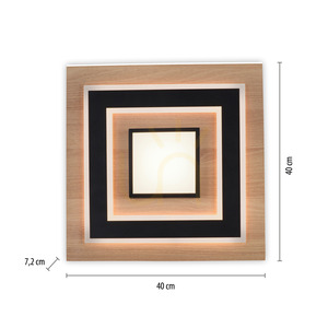 Zuma Line TOLA 14563-18 Deckenleuchte schwarz/Holz LED 30 W small 8