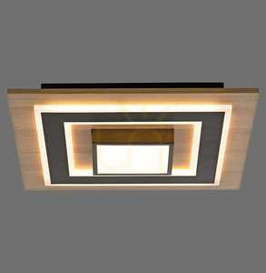 Zuma Line TOLA 14563-18 Deckenleuchte schwarz/Holz LED 30 W small 0