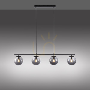 BIG WIDOW Pendelleuchte 14604-18 Schwarz 4xE14. small 4