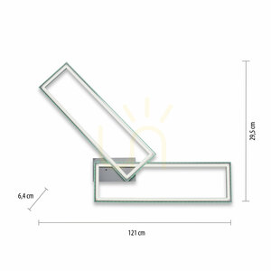 Plafond FELIX60 14635-55 Silber 2xLED small 7