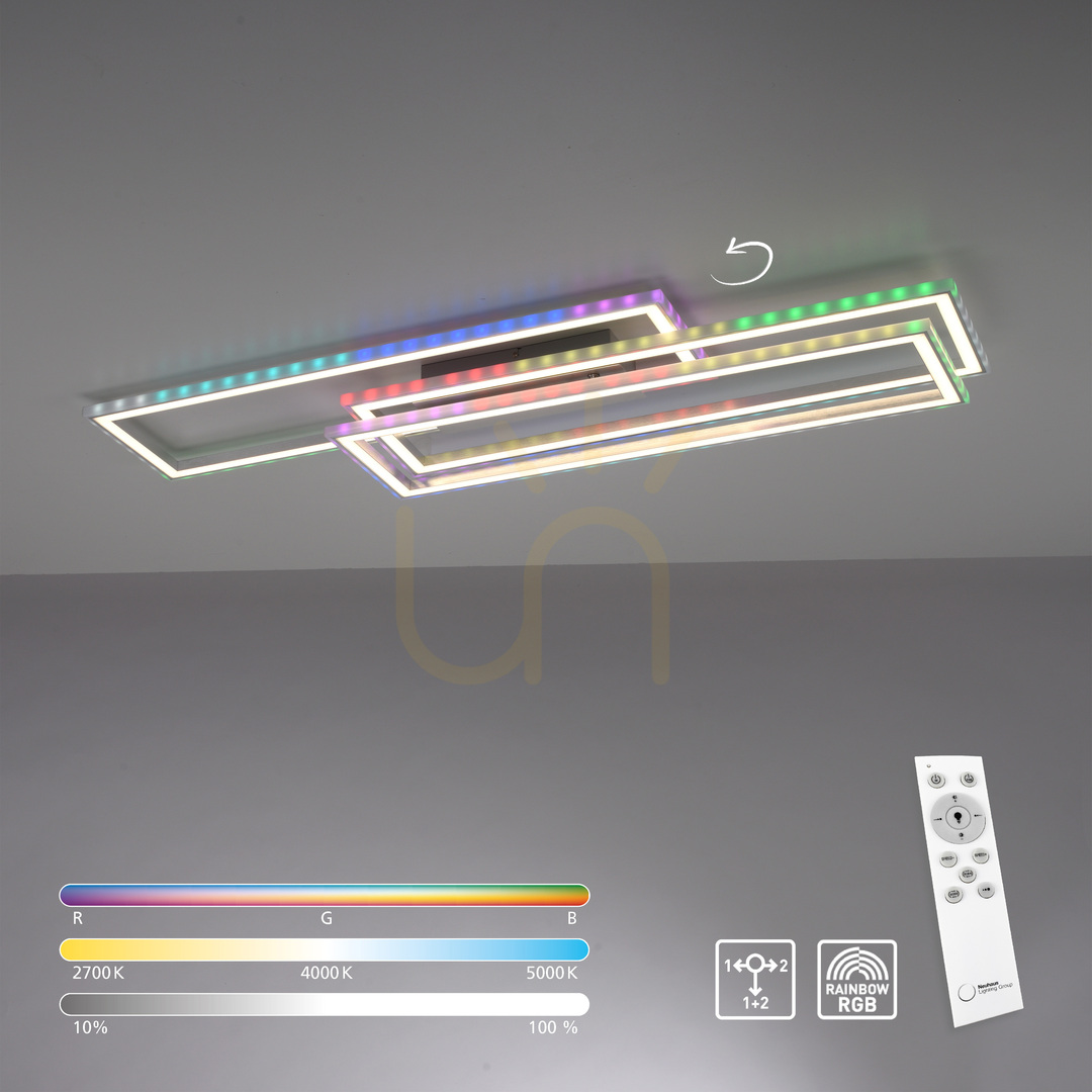 Aussicht Plafond FELIX60 14637-55 Silber 2xLED Plafond FELIX60 14637-55 Silber 2xLED