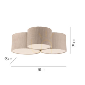 GRÜNE DURO Plafond 14890-39 Beige 3xE27 small 8