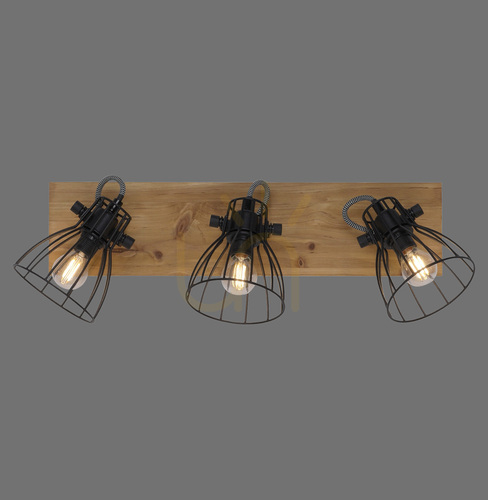 Prüfen TARO Plafond 15119-18 Schwarz 3xE14