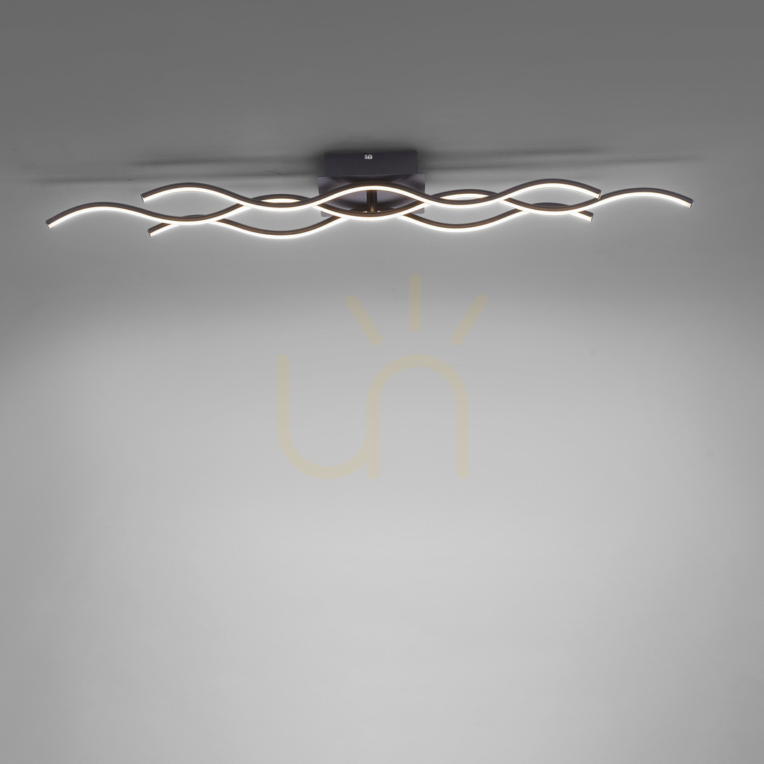 Prüfen WAVE Plafond 15166-18 Schwarz 1xLED WAVE Plafond 15166-18 Schwarz 1xLED