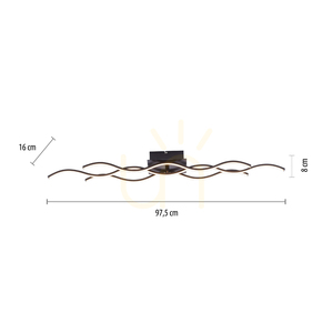 WAVE Plafond 15166-18 Schwarz 1xLED 8 WAVE Plafond 15166-18 Schwarz 1xLED small 8