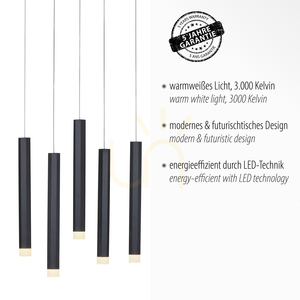BRUNO Pendelleuchte 15206-18 Schwarz 10xLED 3 BRUNO Pendelleuchte 15206-18 Schwarz 10xLED small 3