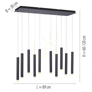 BRUNO Pendelleuchte 15206-18 Schwarz 10xLED 7 BRUNO Pendelleuchte 15206-18 Schwarz 10xLED small 7