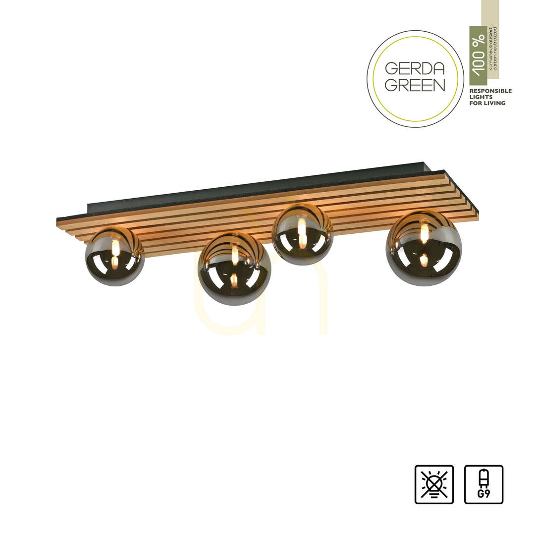 Aussicht GRÜNE STIKA Plafond 15209-79 Holz 4xG9 GRÜNE STIKA Plafond 15209-79 Holz 4xG9