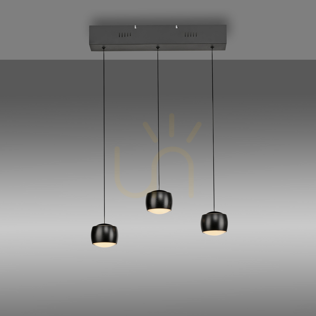 Prüfen BALLINI Pendelleuchte 15261-18 Schwarz 3xLED BALLINI Pendelleuchte 15261-18 Schwarz 3xLED
