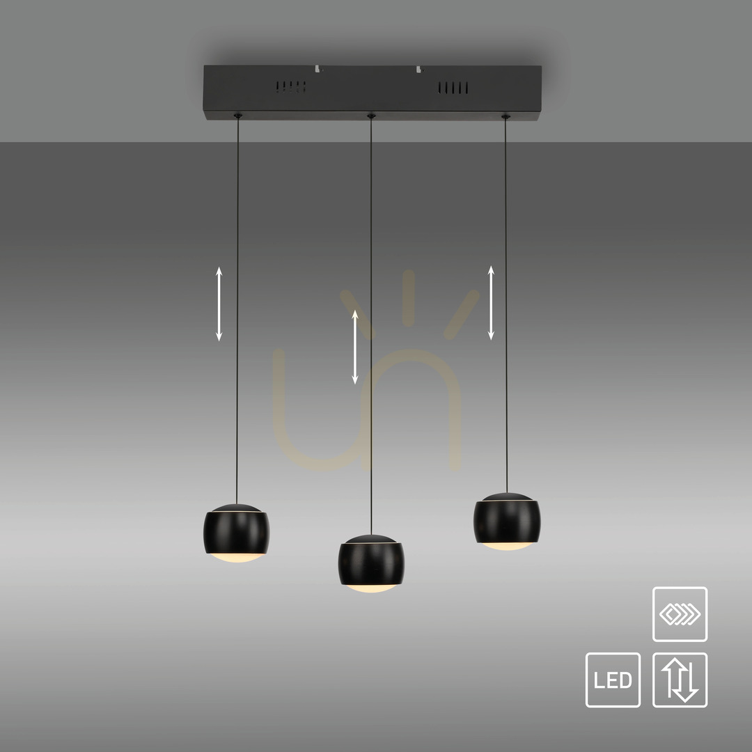 Vorschau BALLINI Pendelleuchte 15261-18 Schwarz 3xLED BALLINI Pendelleuchte 15261-18 Schwarz 3xLED