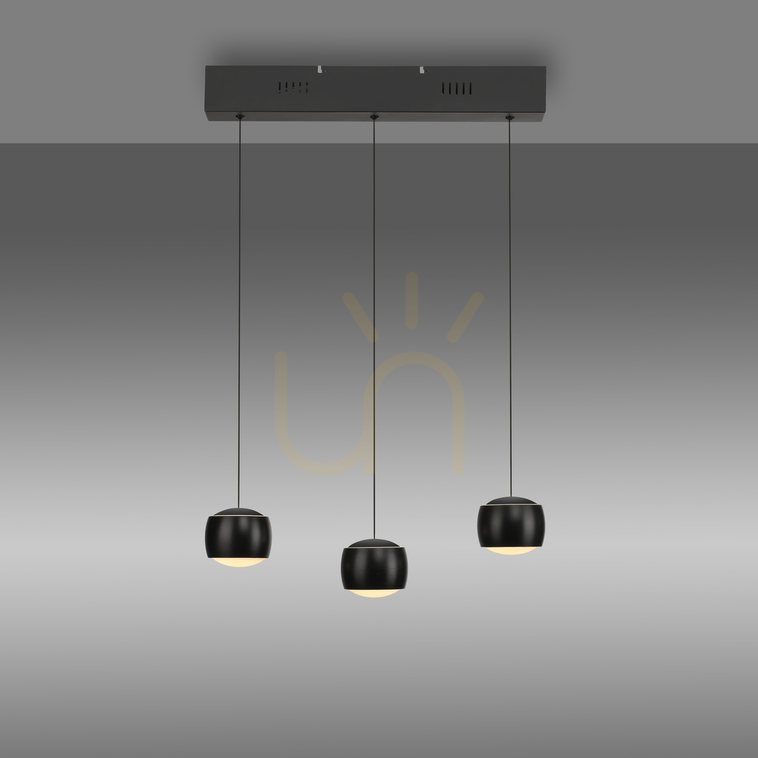 Prüfen BALLINI Pendelleuchte 15261-18 Schwarz 3xLED BALLINI Pendelleuchte 15261-18 Schwarz 3xLED