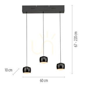 BALLINI Pendelleuchte 15261-18 Schwarz 3xLED 8 BALLINI Pendelleuchte 15261-18 Schwarz 3xLED small 8