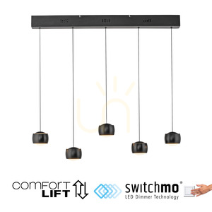 BALLINI Pendelleuchte 15262-18 Schwarz 5xLED small 1