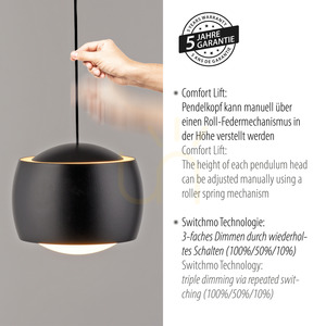 BALLINI Pendelleuchte 15262-18 Schwarz 5xLED small 4