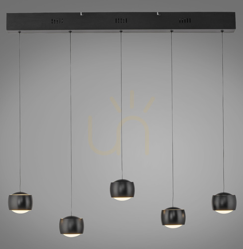 Prüfen BALLINI Pendelleuchte 15262-18 Schwarz 5xLED