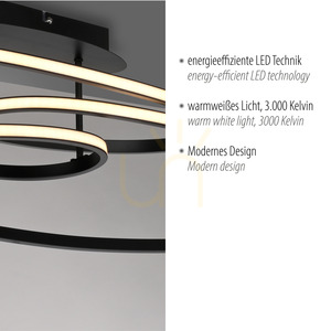 LUMACA Plafond 15321-18 Schwarz 1xLED small 3